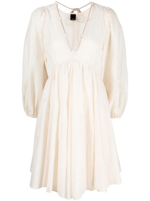 PINKO poplin mini dress - Neutrals - zdjęcie produktu nr 1