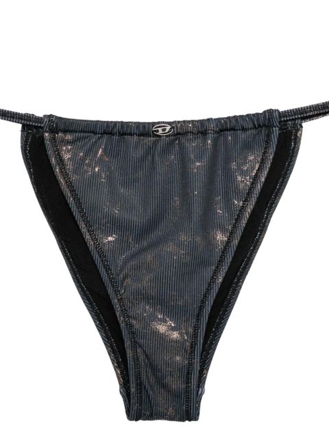 Diesel Jodie-ULTL metallic-effect bikini bottoms - Grey