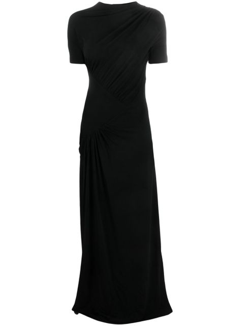 Givenchy gathered short-sleeve maxi dress - Black - zdjęcie produktu nr 1