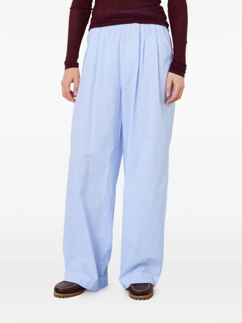 American Vintage Eluabird elasticated-waist palazzo trousers - Blue