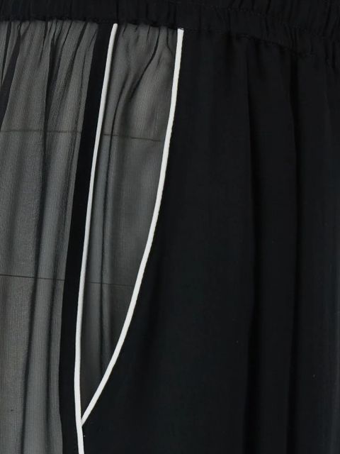 Dolce & Gabbana sheer wide-leg trousers - Black