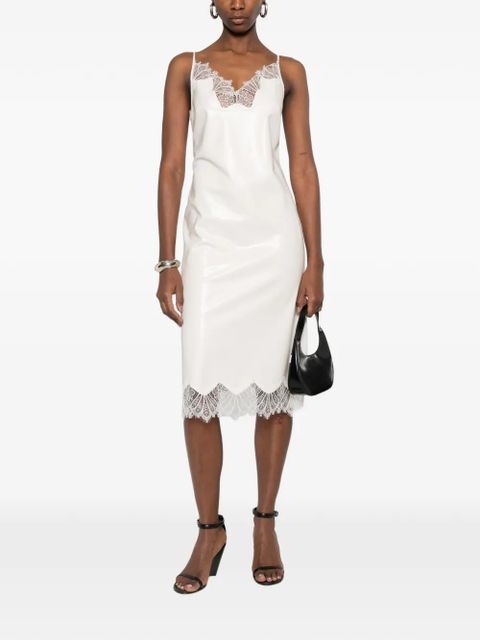 Coperni lace-trim midi dress - White - zdjęcie produktu nr 2