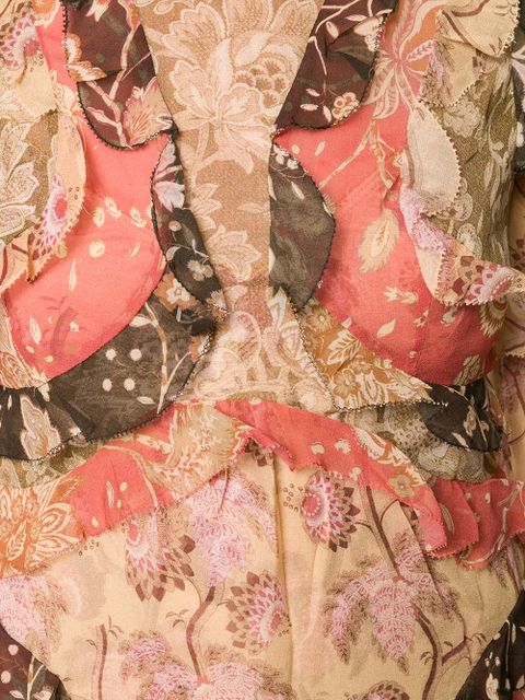 ZIMMERMANN floral patchwork dress - Orange