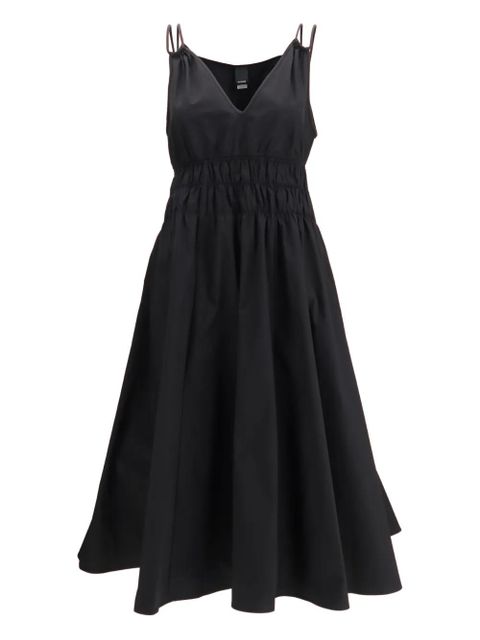 PINKO Amie V-neck ruched midi dress - Black - zdjęcie produktu nr 1