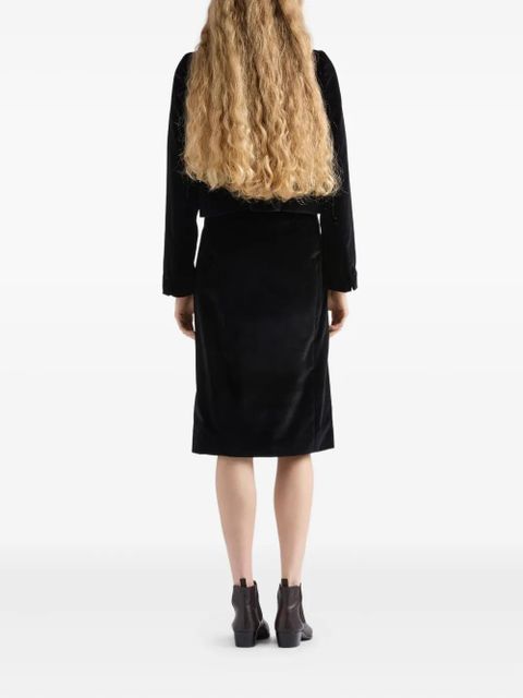 Prada buttoned midi skirt - Black - zdjęcie produktu nr 2