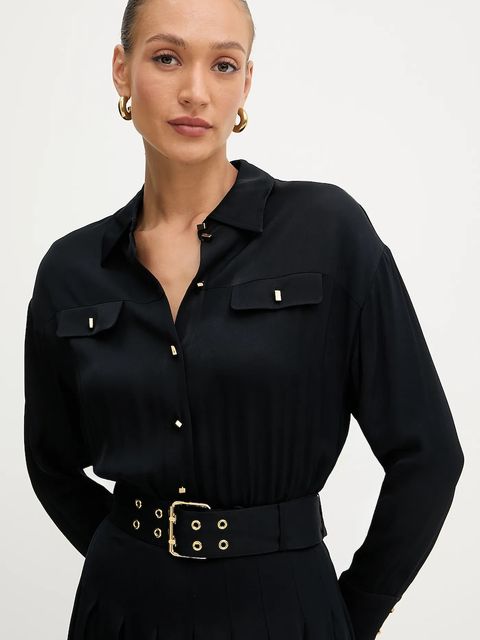 Marciano by Guess sukienka ANITA kolor czarny midi rozkloszowana 5YGK32 7356A