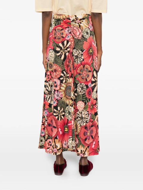 FARM Rio flowershop maxi skirt - Red