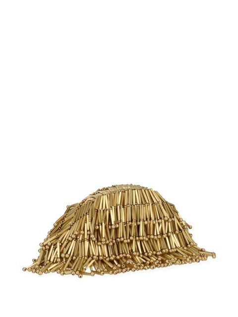 Cult Gaia nano Jaala beaded clutch bag - Gold