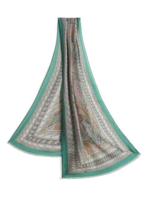 ETRO paisley-print silk scarf - Grey - zdjęcie produktu nr 2