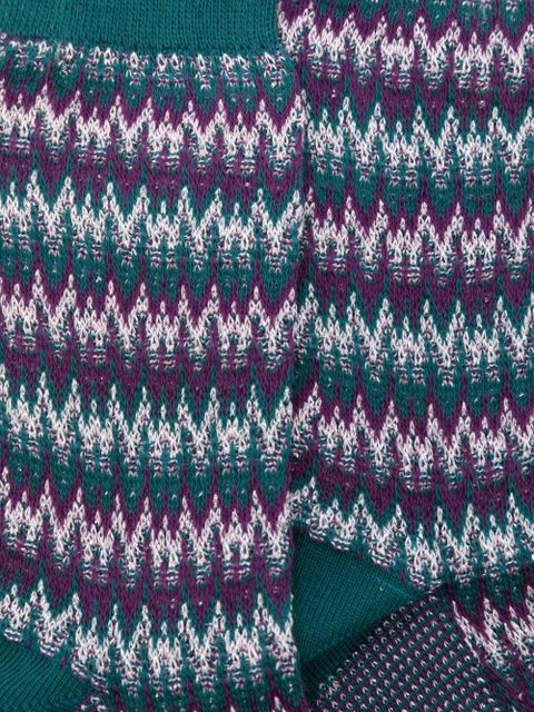Missoni zigzag crew socks - Green - zdjęcie produktu nr 2