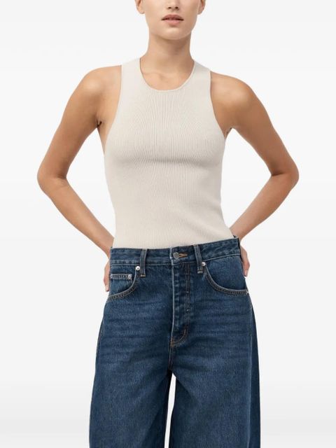 St. Agni ribbed racer-back top - Neutrals - zdjęcie produktu nr 1