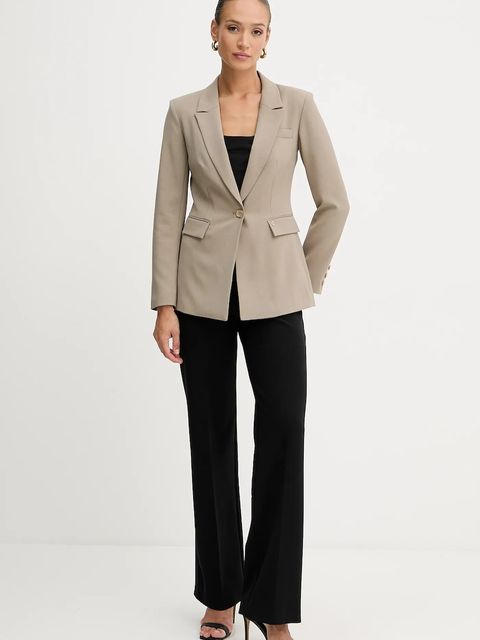 Guess marynarka DOROTHEE kolor beżowy jednorzędowa gładka W5YN41 WHD92