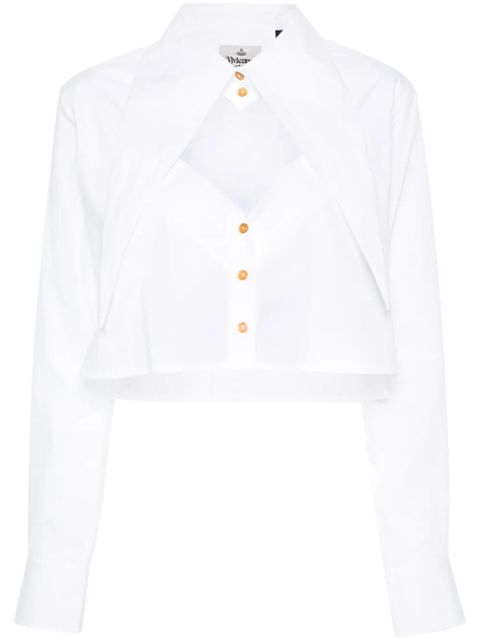 Vivienne Westwood Cut-off Heart cropped shirt - White - zdjęcie produktu nr 1