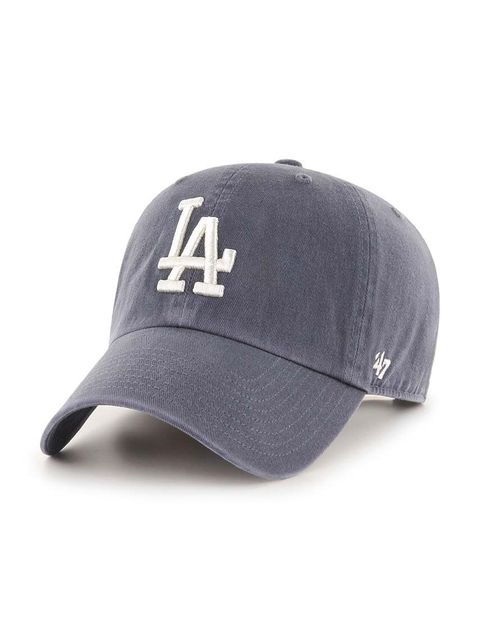 47 brand czapka z daszkiem bawełniana MLB Los Angeles Dodgers kolor niebieski z aplikacją