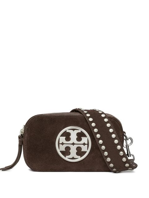 Tory Burch mini Miller logo-studded suede crossbody bag - Brown - zdjęcie produktu nr 1