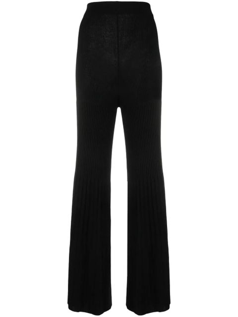 TWINSET high-waisted wide-ribbed trousers - Black - zdjęcie produktu nr 1