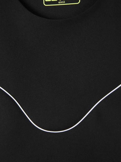 Off-White logo-hem top - Black