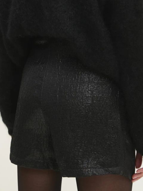 Answear.LAB szorty damskie kolor czarny gładkie high waist