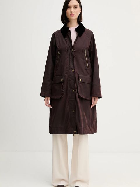 Hoss Intropia kurtka kolor bordowy przejściowa oversize 5452470 - zdjęcie produktu nr 1