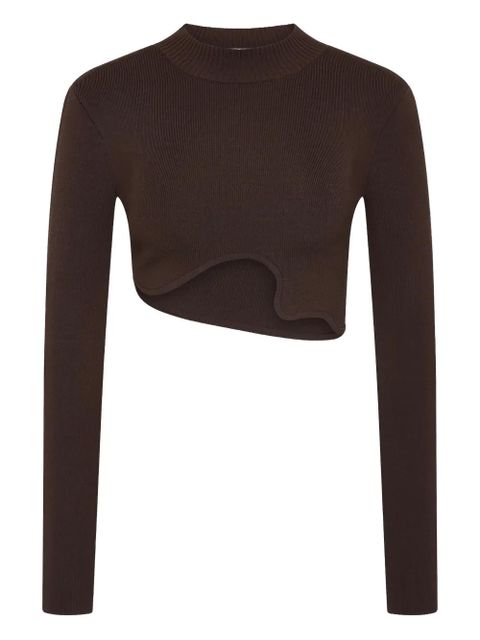 Christopher Esber Maparadita long-sleeve cutout top - Brown - zdjęcie produktu nr 1