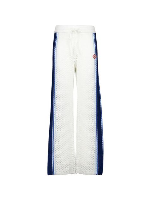 Casablanca mesh-stripe track pants - White - zdjęcie produktu nr 1