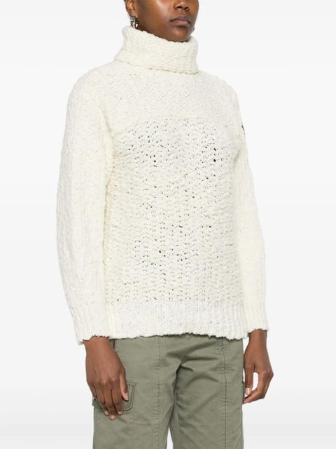 Moncler Grenoble polo-neck sweater - White