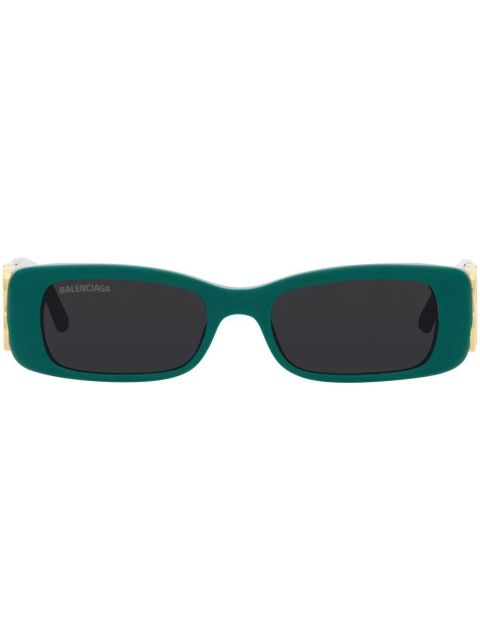 Balenciaga Eyewear BB0096S BB-plaque sunglasses - Green - zdjęcie produktu nr 1