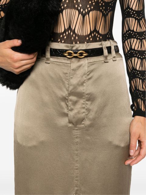 Saint Laurent silk pencil skirt - Neutrals - zdjęcie produktu nr 2