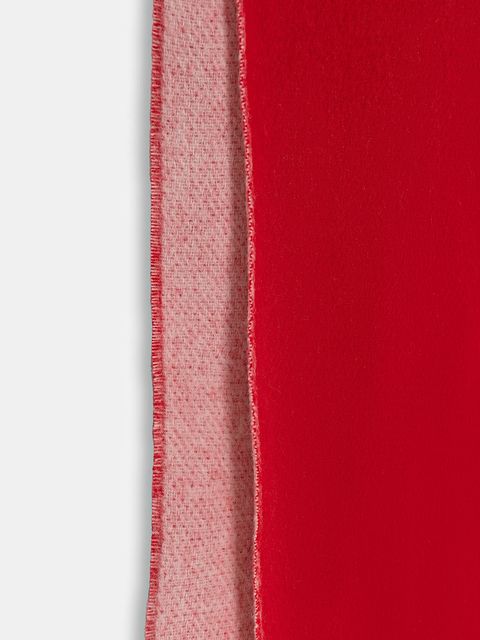 Tommy Hilfiger szalik wełniany damski kolor czerwony gładki AW0AW18222 - zdjęcie produktu nr 2