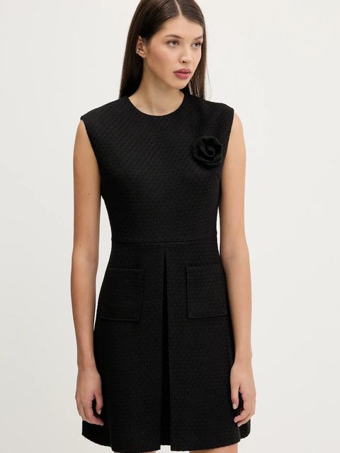 HUGO sukienka kolor czarny mini rozkloszowana 50542626 - zdjęcie produktu nr 1