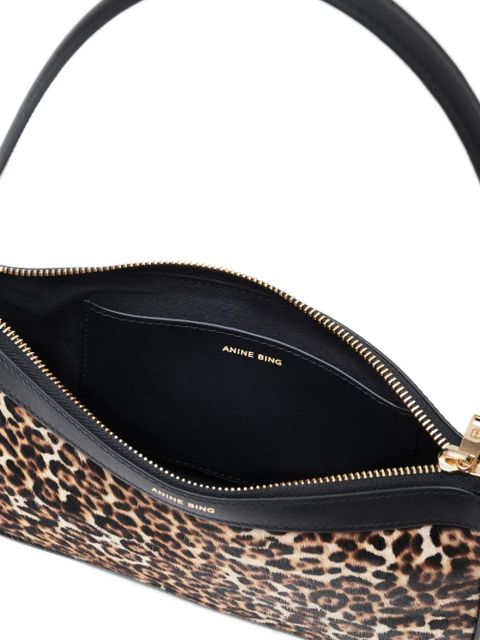 ANINE BING mini Elly leopard-print shoulder bag - Brown