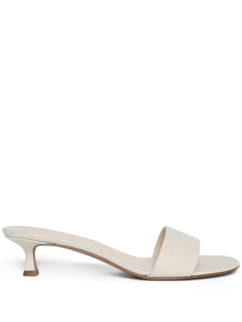 The Row Combo 40mm satin mules - Neutrals