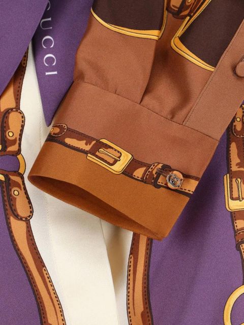 Gucci twill patterned shirt - Neutrals