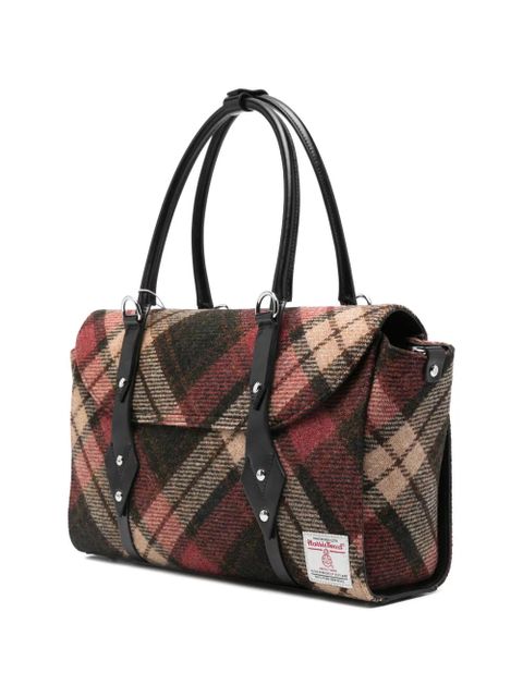 Vivienne Westwood Harris Tweed Check tartan tote bag - Brown