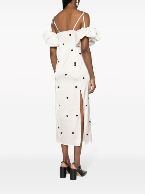 Jacquemus Chouchou polka-dot midi dress - White