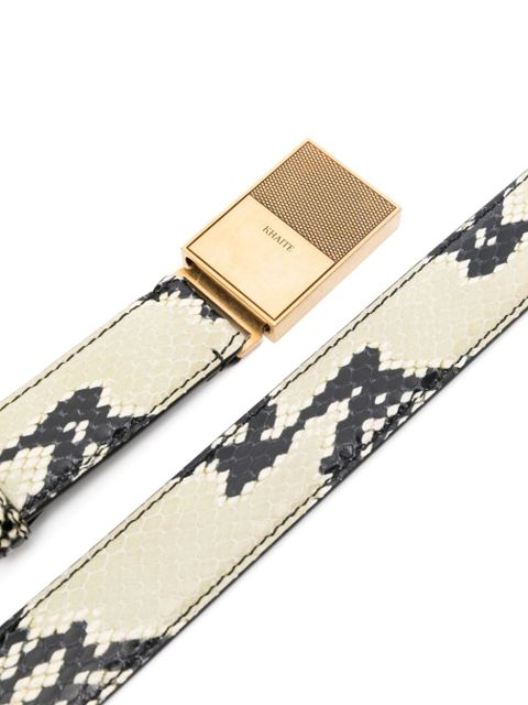 KHAITE snakeskin-effect belt - Black - zdjęcie produktu nr 2