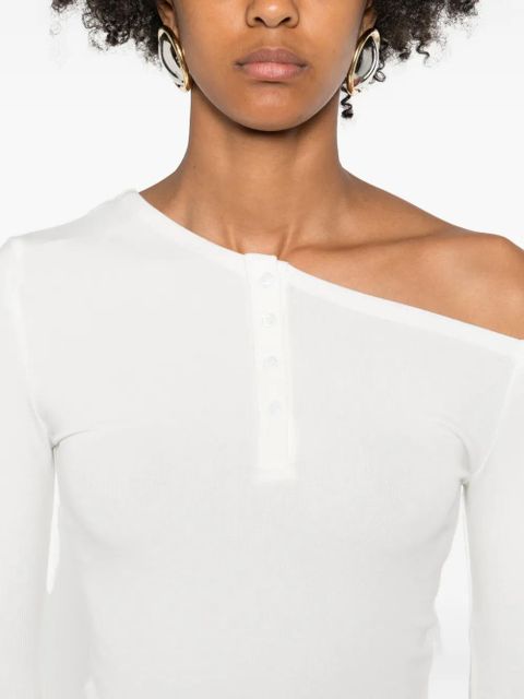 Eleh button-front long-sleeve top - White - zdjęcie produktu nr 2