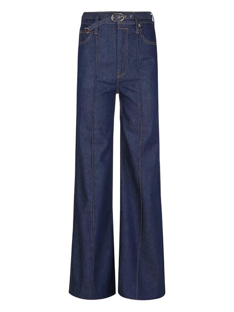 ZIMMERMANN belted-embellishment panel denim jeans - Blue - zdjęcie produktu nr 1