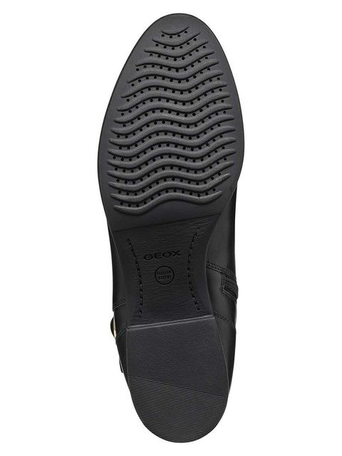 Geox kozaki D FELICITY damskie kolor czarny na płaskim obcasie D46G1C 043NH C9999