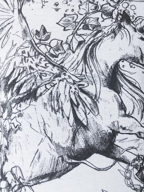 Alexander McQueen unicorn print T-shirt - White