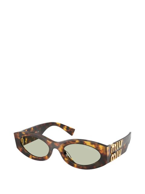 Miu Miu Eyewear oval-frame sunglasses - Brown - zdjęcie produktu nr 2