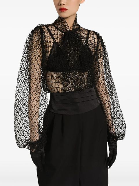 Dolce & Gabbana Translucent design blouse - Black