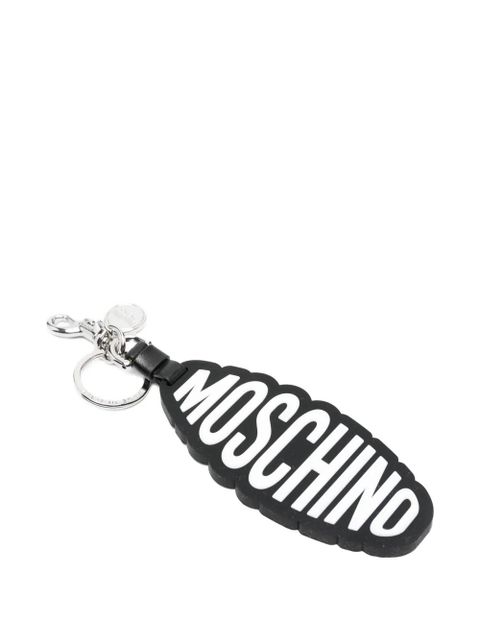 Moschino logo-detail keyring - Black