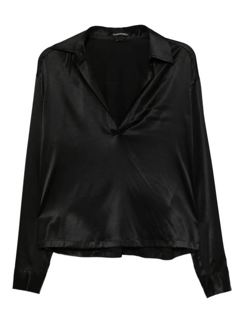 TOM FORD satin blouse - Black - zdjęcie produktu nr 1