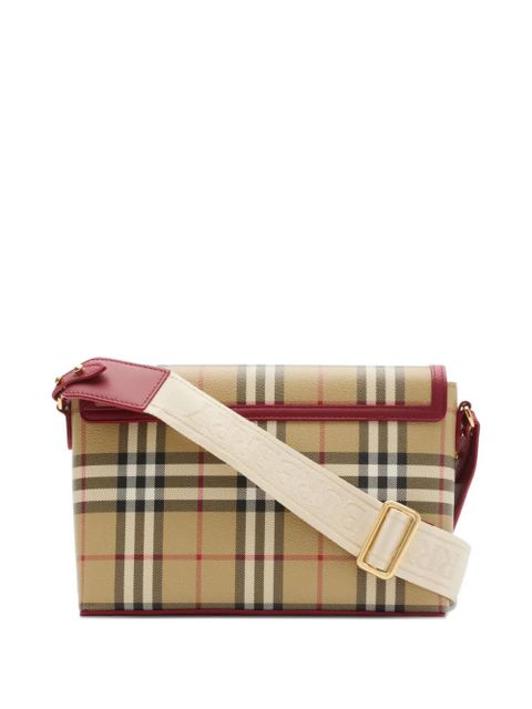 Burberry check leather trim crossbody bag - Neutrals - zdjęcie produktu nr 2