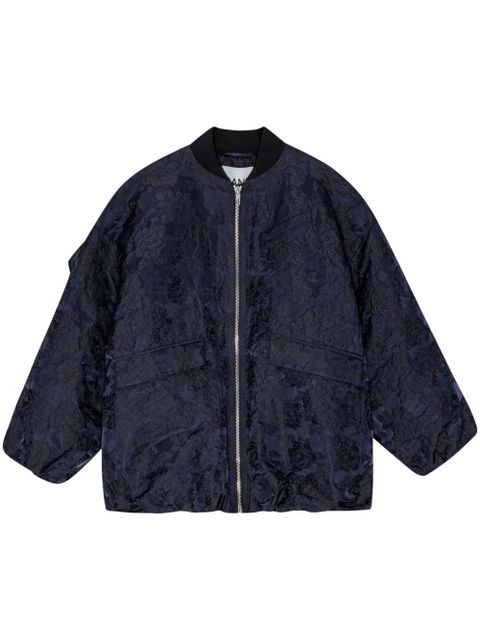 GANNI jacquard zip-up bomber jacket - Blue - zdjęcie produktu nr 1