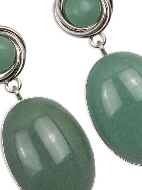 Jennifer Behr Ruthie aventurine earrings - Silver