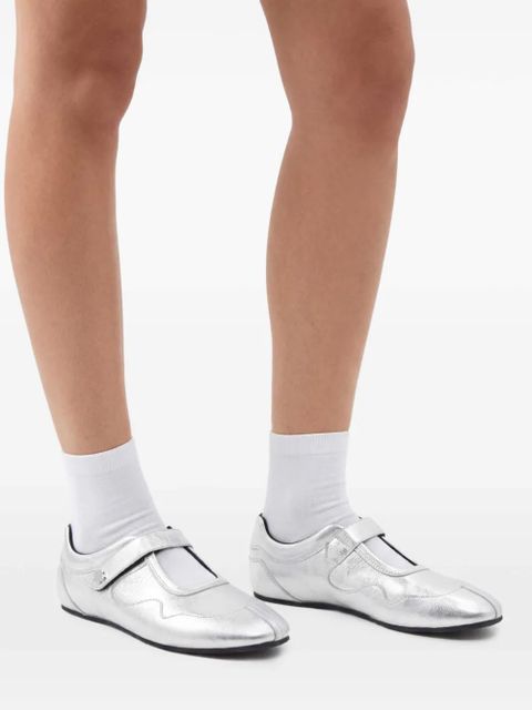 Cecilie Bahnsen Cosmo leather sneakers - Silver