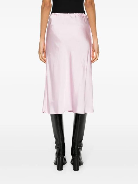 Jil Sander elasticated-waist flared midi skirt - Pink