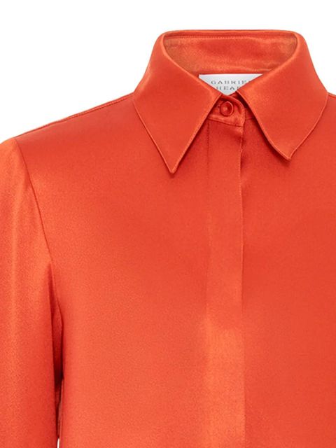 Gabriela Hearst Cruz silk shirt - Orange - zdjęcie produktu nr 2